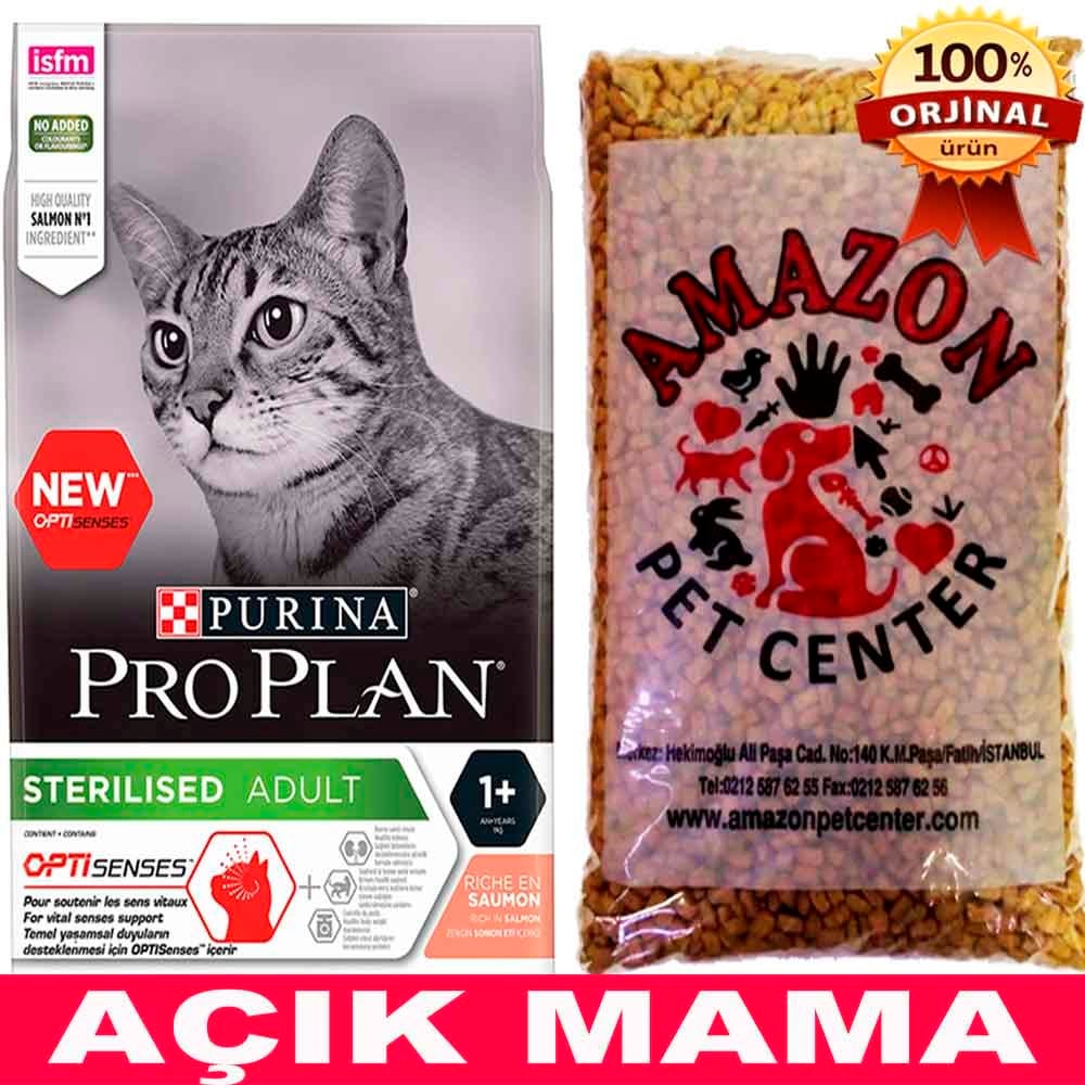 Proplan Sterilised Somonlu Kedi Maması Açık 1 Kg 32102512 Amazon Pet Center