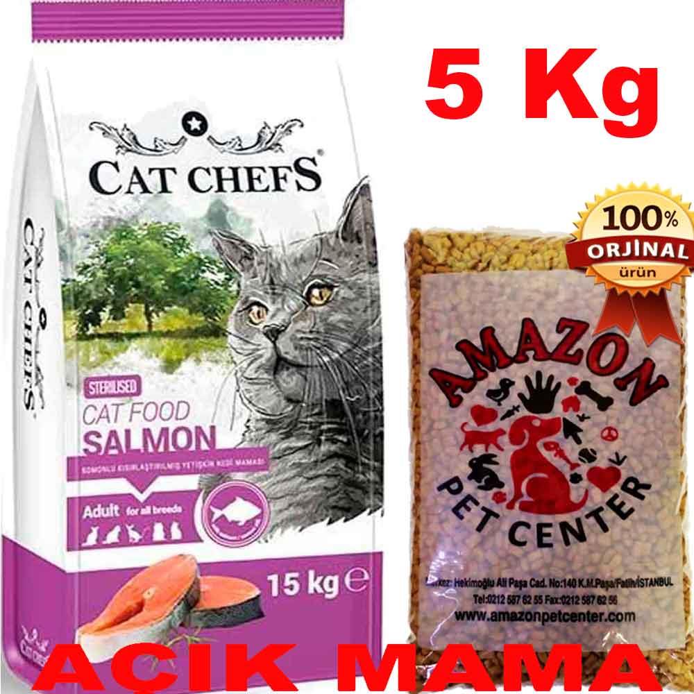 Cat Chefs Somonlu Kısır Kedi Maması Açık 5 Kg 32136401 Amazon Pet Center