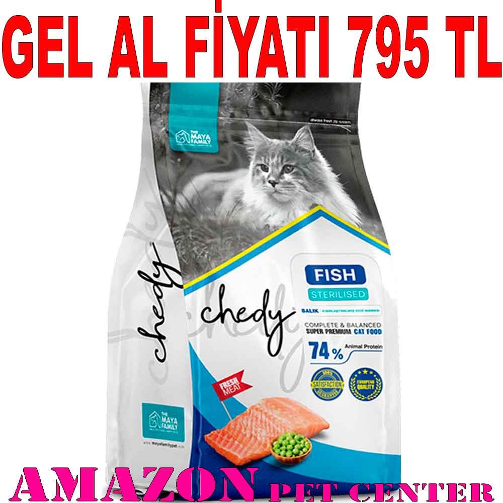 Chedy Balıklı Kısırlaştırılmış Kedi Maması 10 Kg 8683347070381 Amazon Pet Center