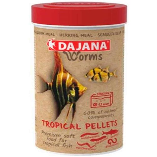 Dajana Worms Tropical Pellets Soft 250 ml 8594000258513 Dajana Tatlı Su Akvaryumu Balık Yemleri Amazon Pet Center