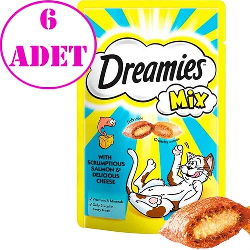 Dreamies Kedi Ödülü Mix Somonlu Peynirli 60 gr 6 AD 32123760 Pedigree Kedi Ödülleri Amazon Pet Center