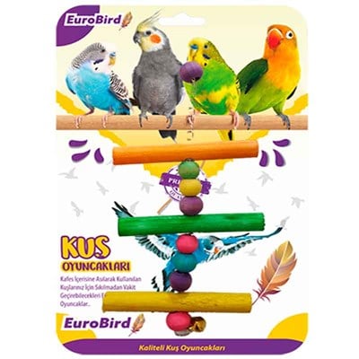 Euro Bird Kuş Oyuncağı Üçlü Tahta Merdiven KY86 8681144136385 Euro Bird Kuş Oyuncakları Amazon Pet Center
