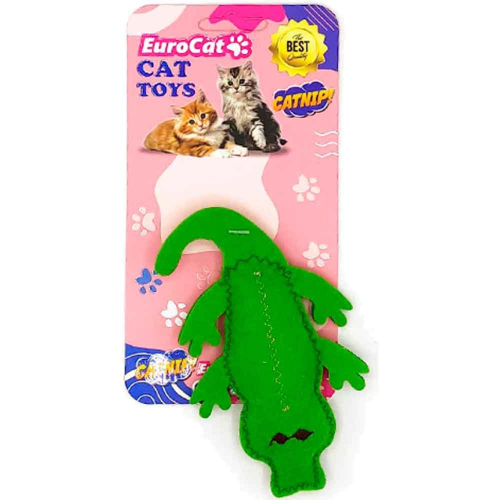 EuroCat Toys Timsah Şeklinde Kedi Oyuncağı (Küçük) 8681144196730 Amazon Pet Center
