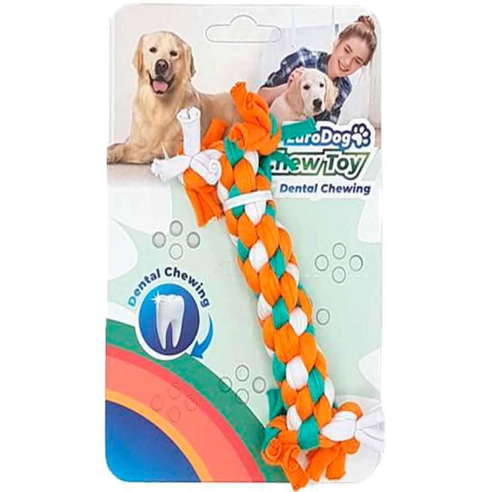 EuroDog Çift Düğümlü Diş İpi Köpek Oyuncağı 10cm Turuncu Yeşil Beyaz 8681144193555 Amazon Pet Center