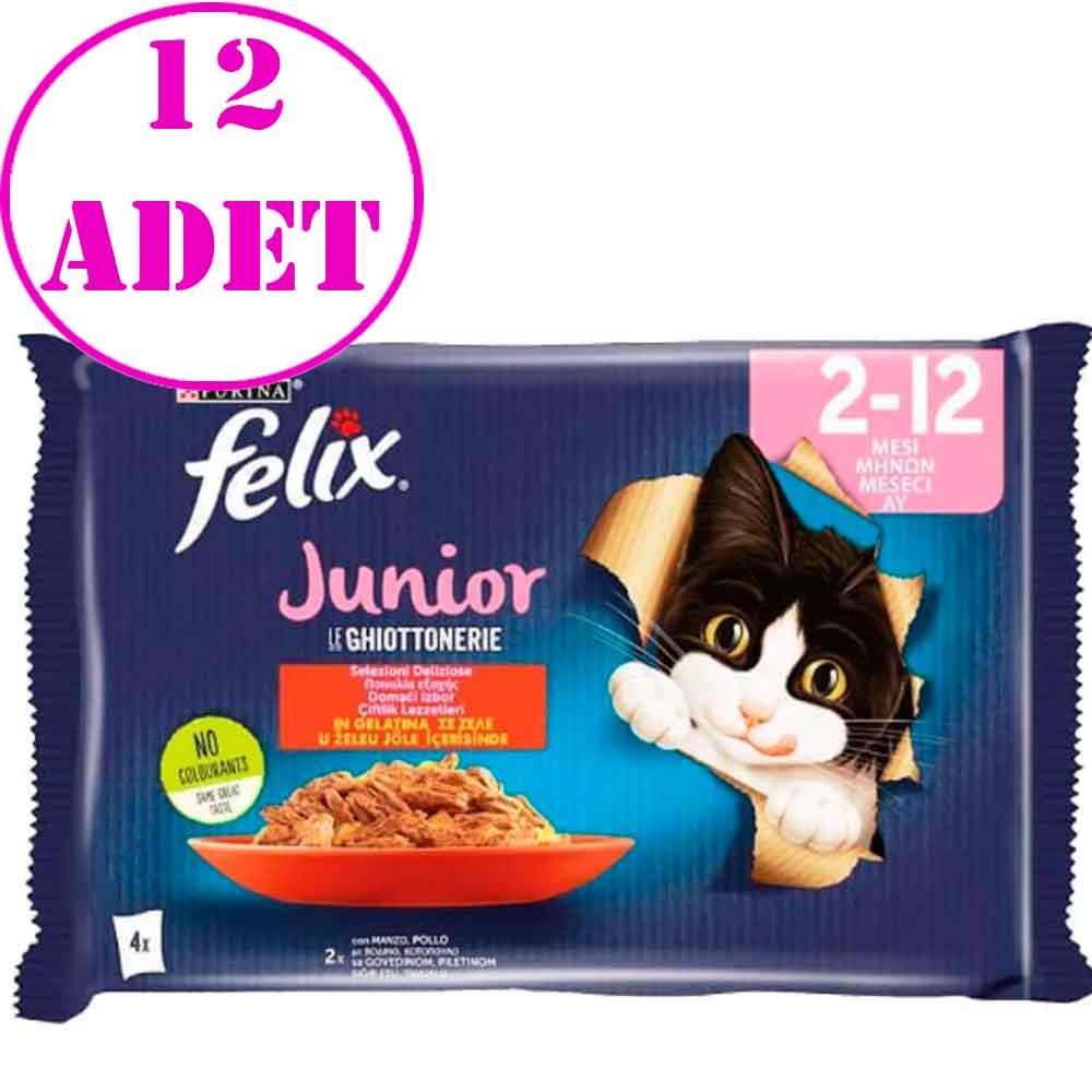 Felix Junior Yavru Kedi Maması 4 x 85 Gr 12 AD 32136883 Amazon Pet Center