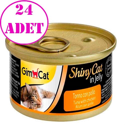Gimcat Shiny Cat Jel İçinde Ton Balıklı ve Tavuklu Konserve 70 gr 24 AD 32126259 Gimpet Koli Kedi Konserve Mamaları Amazon Pet Center