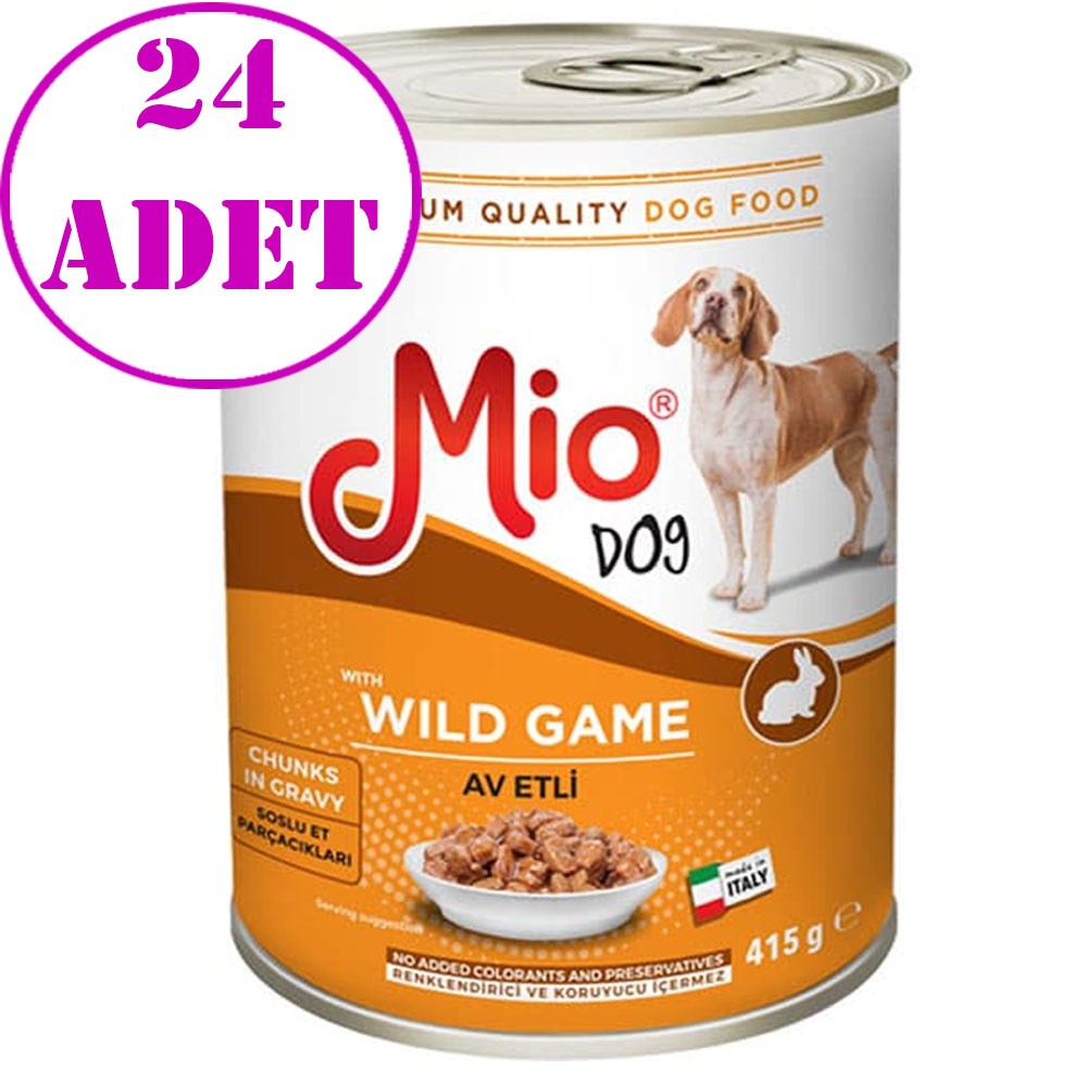 Mio Av Etli Yetişkin Köpek Konservesi 415 gr 24 AD 32109009 Amazon Pet Center