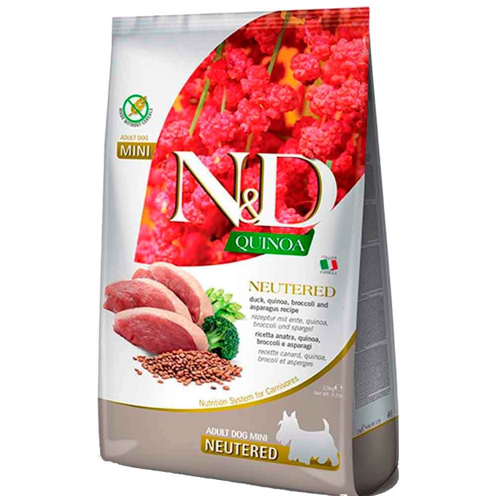 N&D Quinoa Kısırlaştırılmış Köpek Maması Mini Ördek Etli Kinoalı Brokolili 7 Kg 8010276038647 Amazon Pet Center