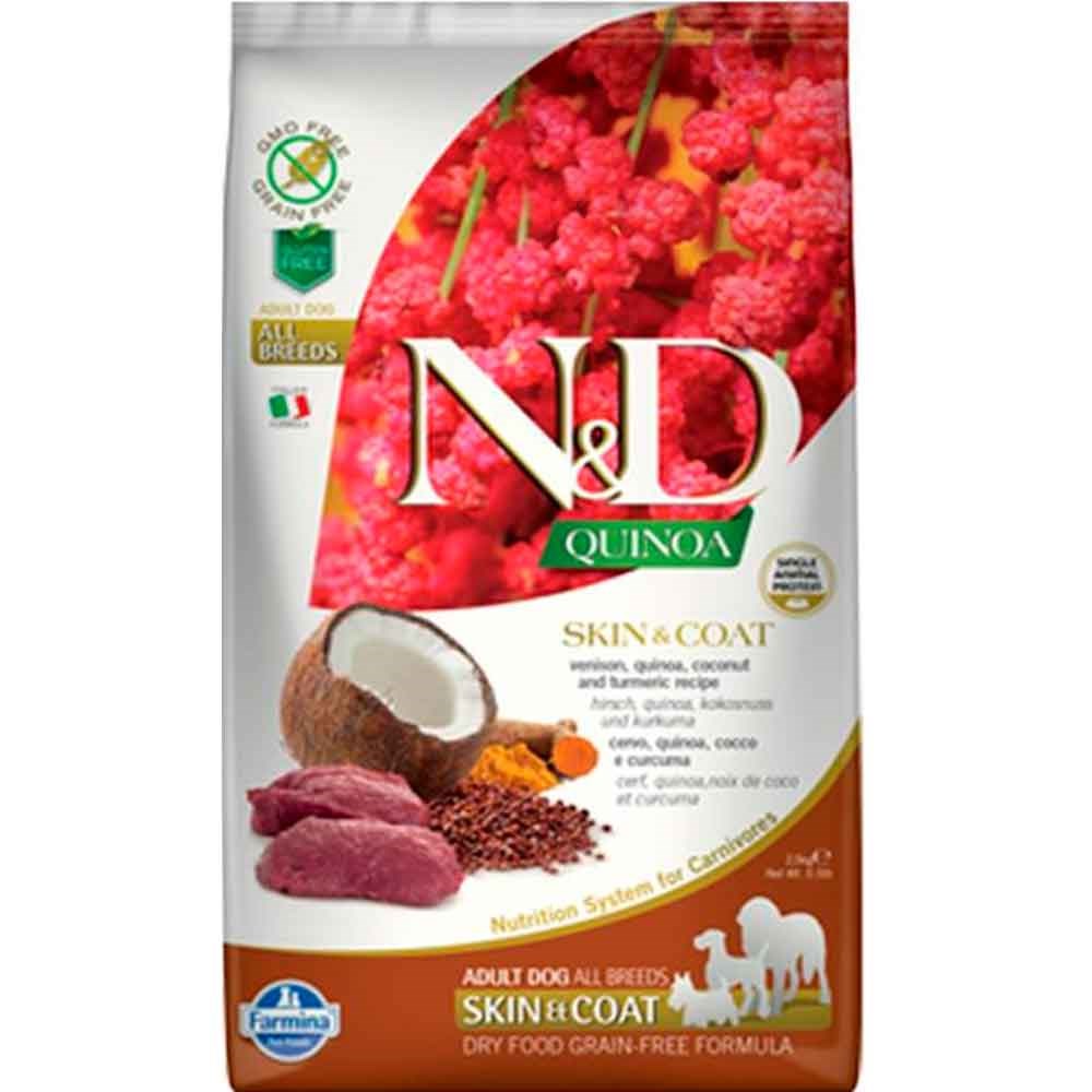 N&D Quinoa Skin Coat Geyik Yetişkin Köpek Maması 2.5 Kg 8010276035615 Amazon Pet Center