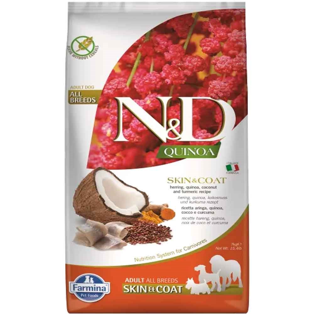 N&D Quinoa Skin&Coat Ringa Balığı Yetişkin Köpek Maması 7 Kg 8010276035653 Amazon Pet Center