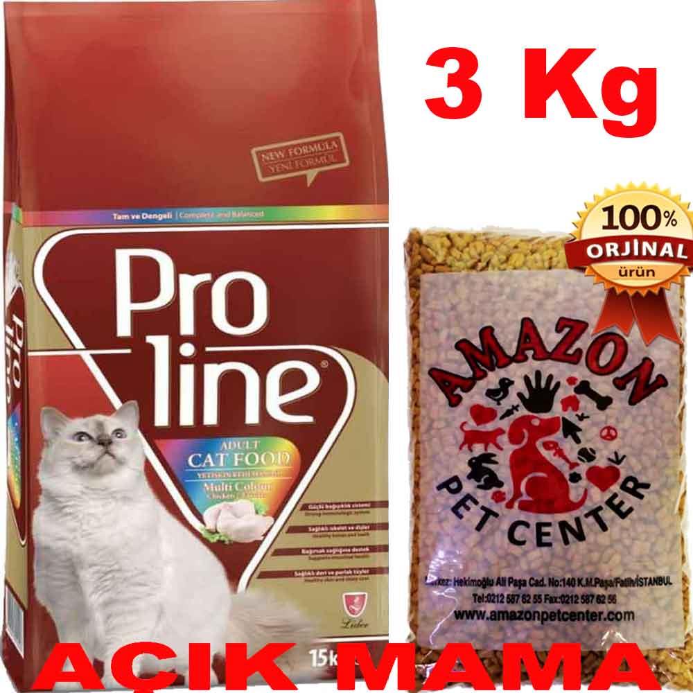 Proline Color Tavuklu Kedi Maması Açık 3 Kg 32117523 Amazon Pet Center