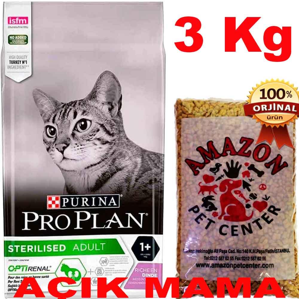 Proplan Sterilised Hindili Açık Kedi Maması 3 Kg 32117004 Amazon Pet Center