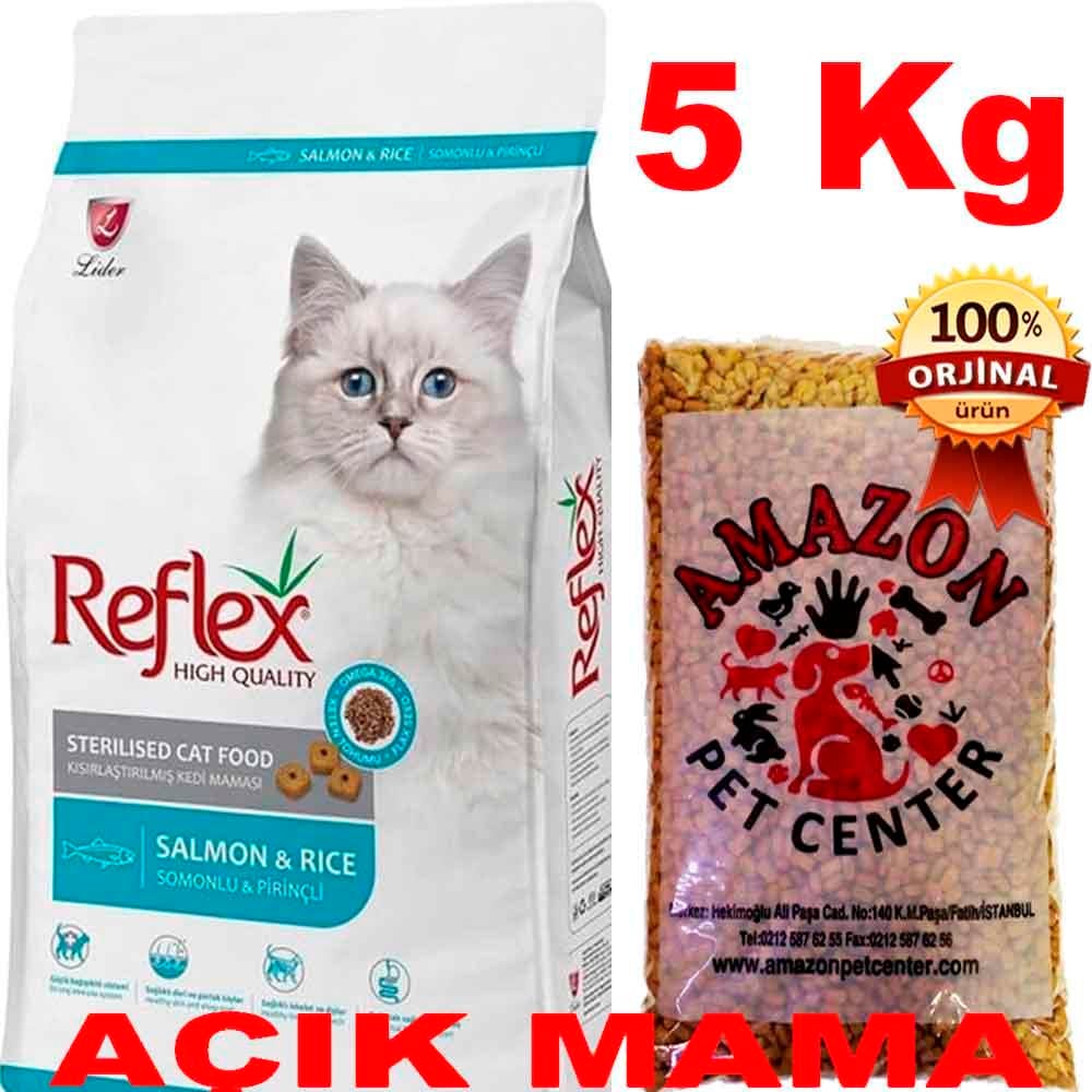 Reflex Kısır Somonlu Kedi Maması Açık 5 Kg 32117400 Amazon Pet Center