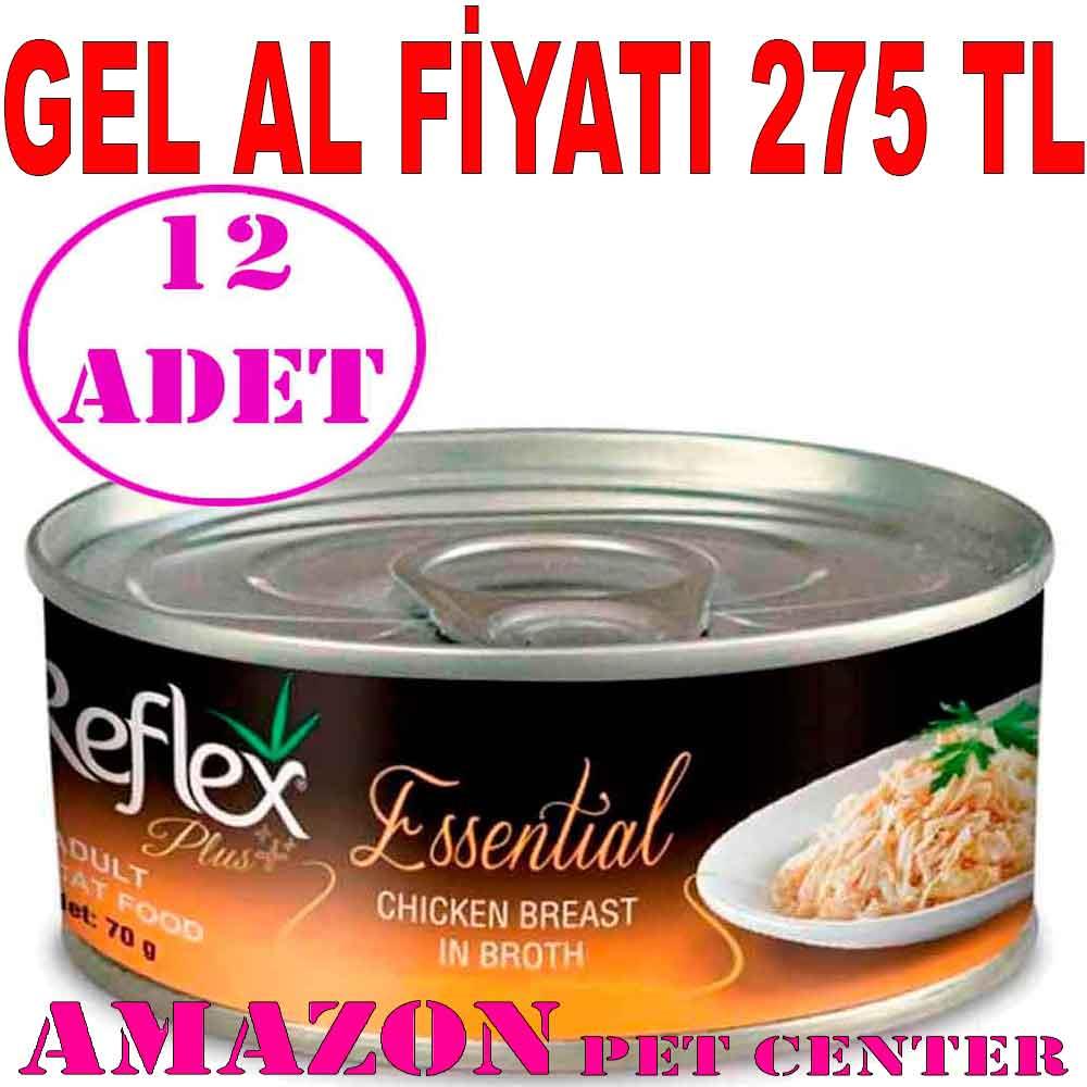 Reflex Plus Essential Kedi Konservesi Tavuk Göğüslü 70 Gr 12 AD 32118643 Amazon Pet Center