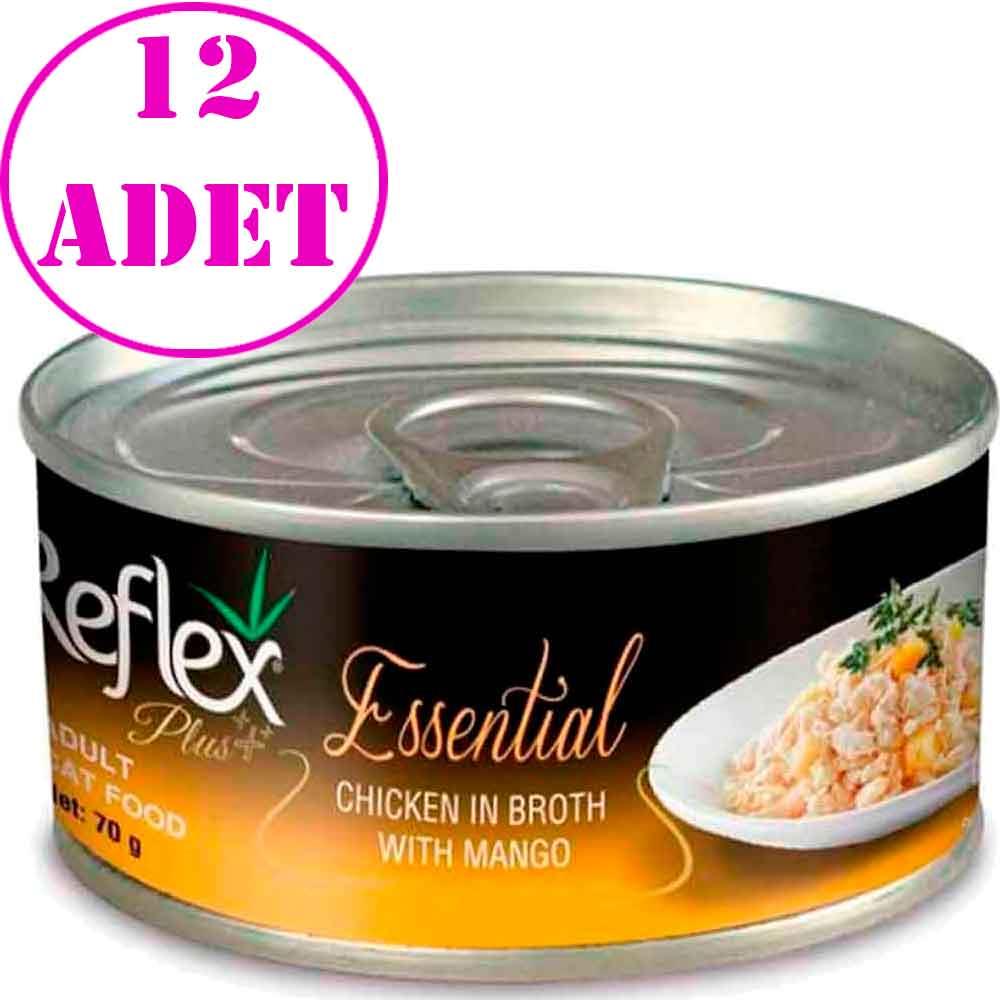 Reflex Plus Essential Kedi Konservesi Tavuklu Mangolu 70 Gr 12 AD 32118612 Amazon Pet Center