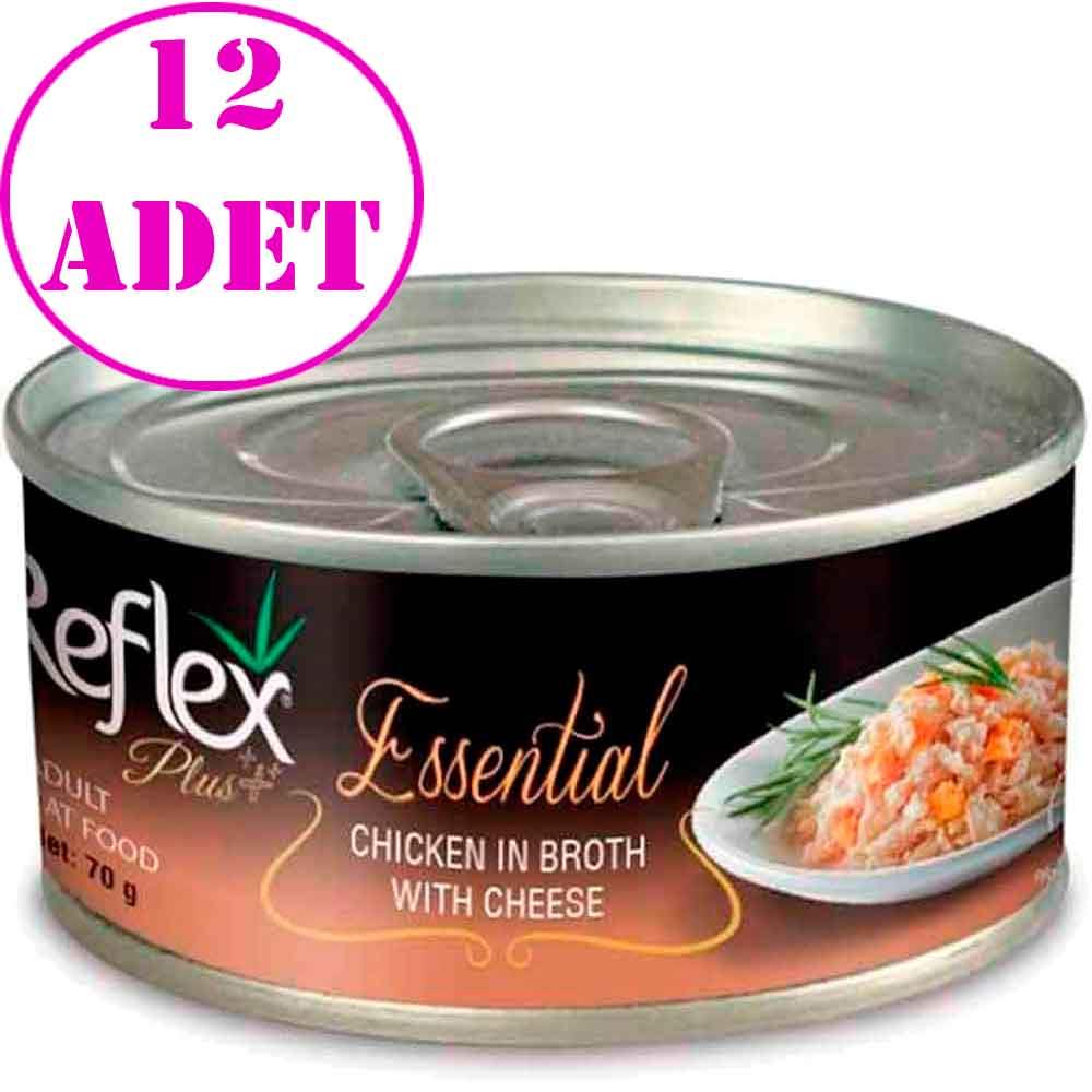 Reflex Plus Essential Kedi Konservesi Tavuklu Peynirli 70 Gr 12 AD 32118605 Amazon Pet Center
