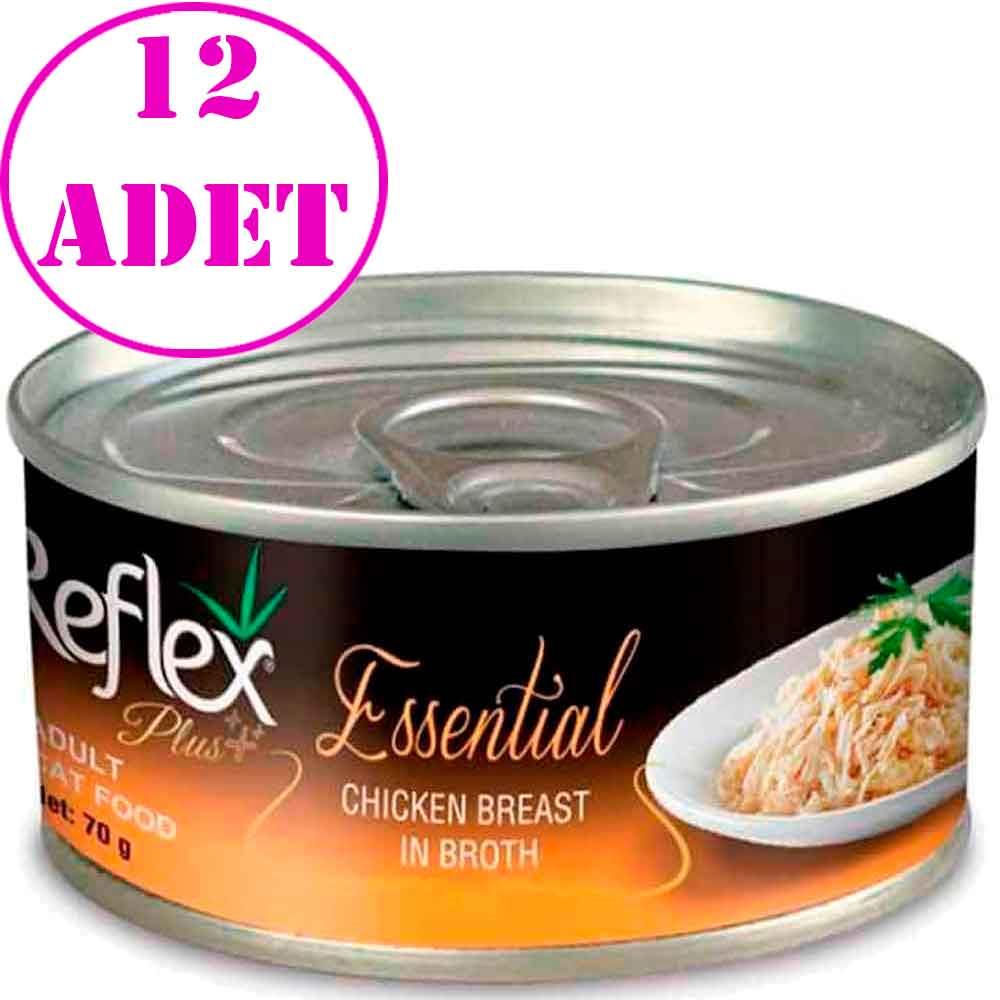 Reflex Plus Essential Kedi Konservesi Tavuk Göğüslü 70 Gr 12 AD 32118643 Amazon Pet Center