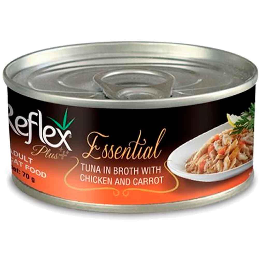 Reflex Plus Essential Ton Balıklı, Tavuklu Ve Havuçlu Yetişkin Kedi Konservesi 70 Gr 8698995027076 Amazon Pet Center