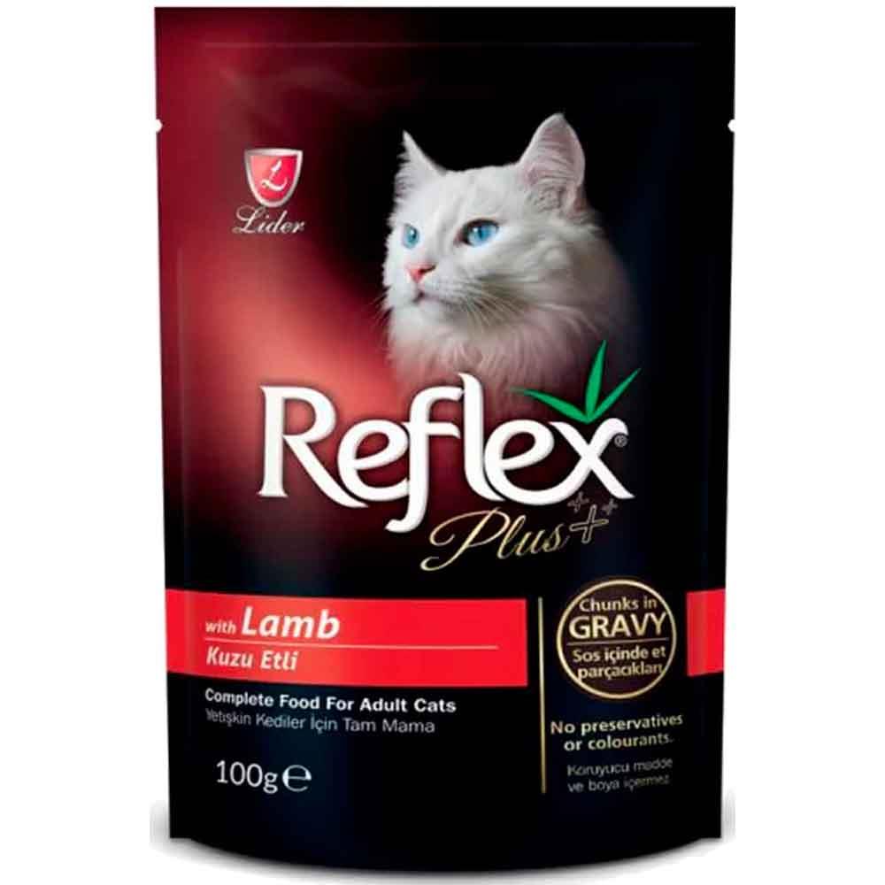 Reflex Plus Pouch Parça Etli Kuzulu Kedi Konservesi 100 Gr 8698995012416 Amazon Pet Center