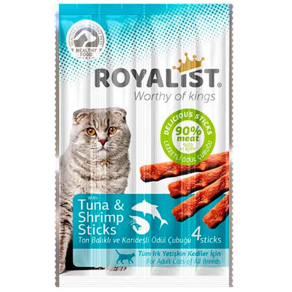 Royalist Ton Balıklı Karidesli Sticks Kedi Ödülü 4'lü 20 gr 8682291403047 Amazon Pet Center