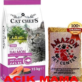 Cat Chefs Somonlu Kısır Kedi Maması Açık 1 Kg 32133189 Amazon Pet Center