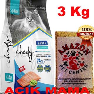 Chedy Balıklı Kısır Kedi Maması Açık 3 Kg 32136494 Amazon Pet Center