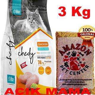 Chedy Tavuklu Kısır Kedi Maması Açık 3 Kg 32136470 Amazon Pet Center