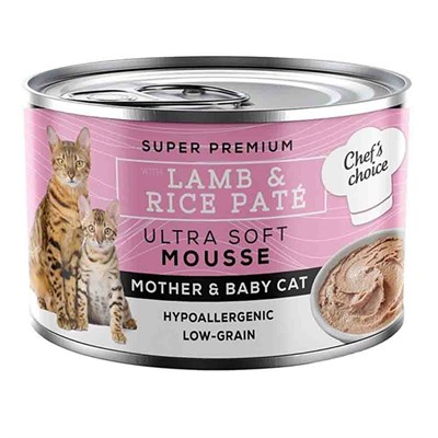 Chef's Choice Mother&Babycat Düşük Tahıllı Yavru Kedi Konservesi 200gr 8681465604464 Amazon Pet Center