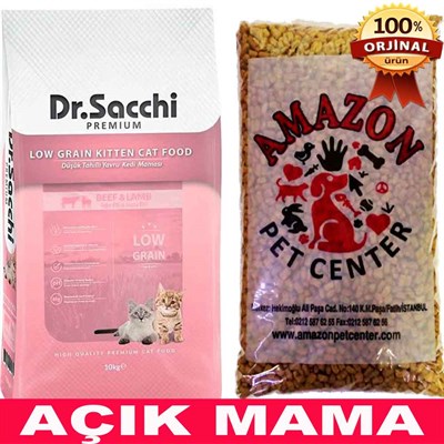 Dr Sacchi Düşük Tahıllı Etli Yavru Kedi Maması Açık 1 Kg 32126051 Dr Sacchi Açık Kedi Maması Amazon Pet Center