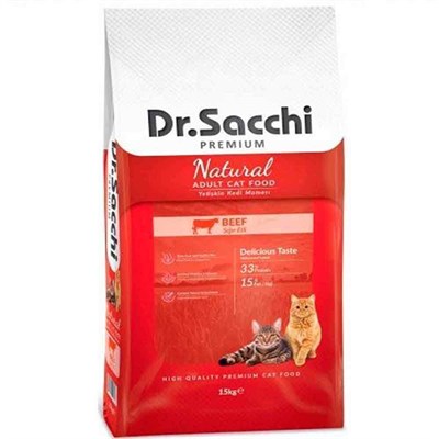 Dr Sacchi Sığır Etli Kedi Maması 15 Kg 8690286590054 Dr Sacchi Yetişkin Kedi Mamaları Amazon Pet Center