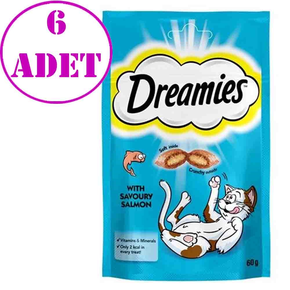 Dreamies Somonlu Kedi Ödülü 60 gr 6 AD 32121650 Amazon Pet Center
