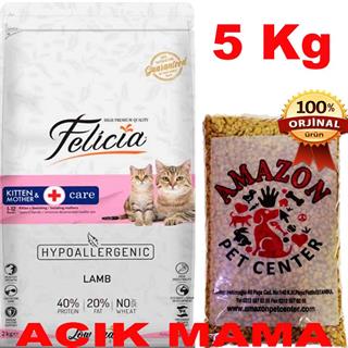 Felicia Kitten Düşük Tahıllı Kuzulu Açık 5 Kg 32136005 Amazon Pet Center
