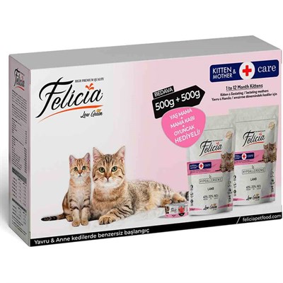 Felicia Kitten Kuzulu 500+500 Hediyeli 8681299606863 Felicia Yavru Kedi Mamaları Amazon Pet Center