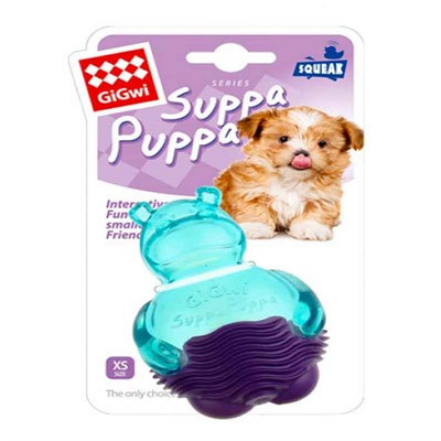 Gigwi Suppa Puppa Mavi Hipopotam Yavru Köpek Oyuncağı 9 cm
