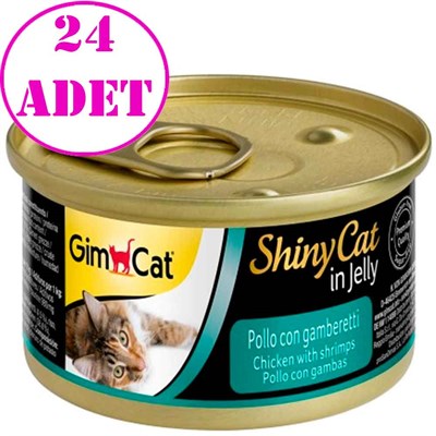 Gimcat Shiny Cat Jel içinde Tavuk ve Karidesli Konserve 70 gr 24 AD 32126327 Gimpet Koli Kedi Konserve Mamaları Amazon Pet Center