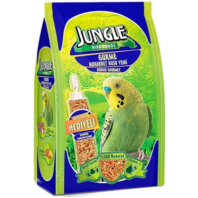 Jungle Gurme Muhabbet Yemi 400 Gr-Kraker Hediyeli 8681299606290 Jungle Muhabbet Kuşu Yemleri Amazon Pet Center