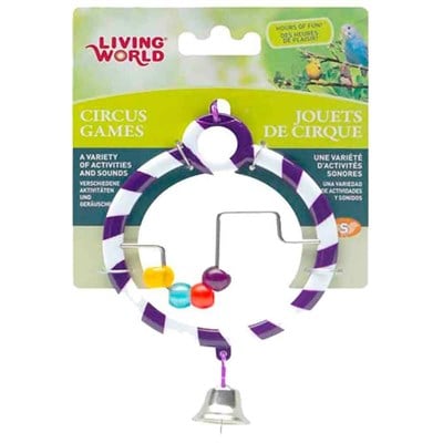 Living World Kuş Oyuncağı Zilli Boncuklı Halka Mor 080605809420 Living World Kuş Oyuncakları Amazon Pet Center