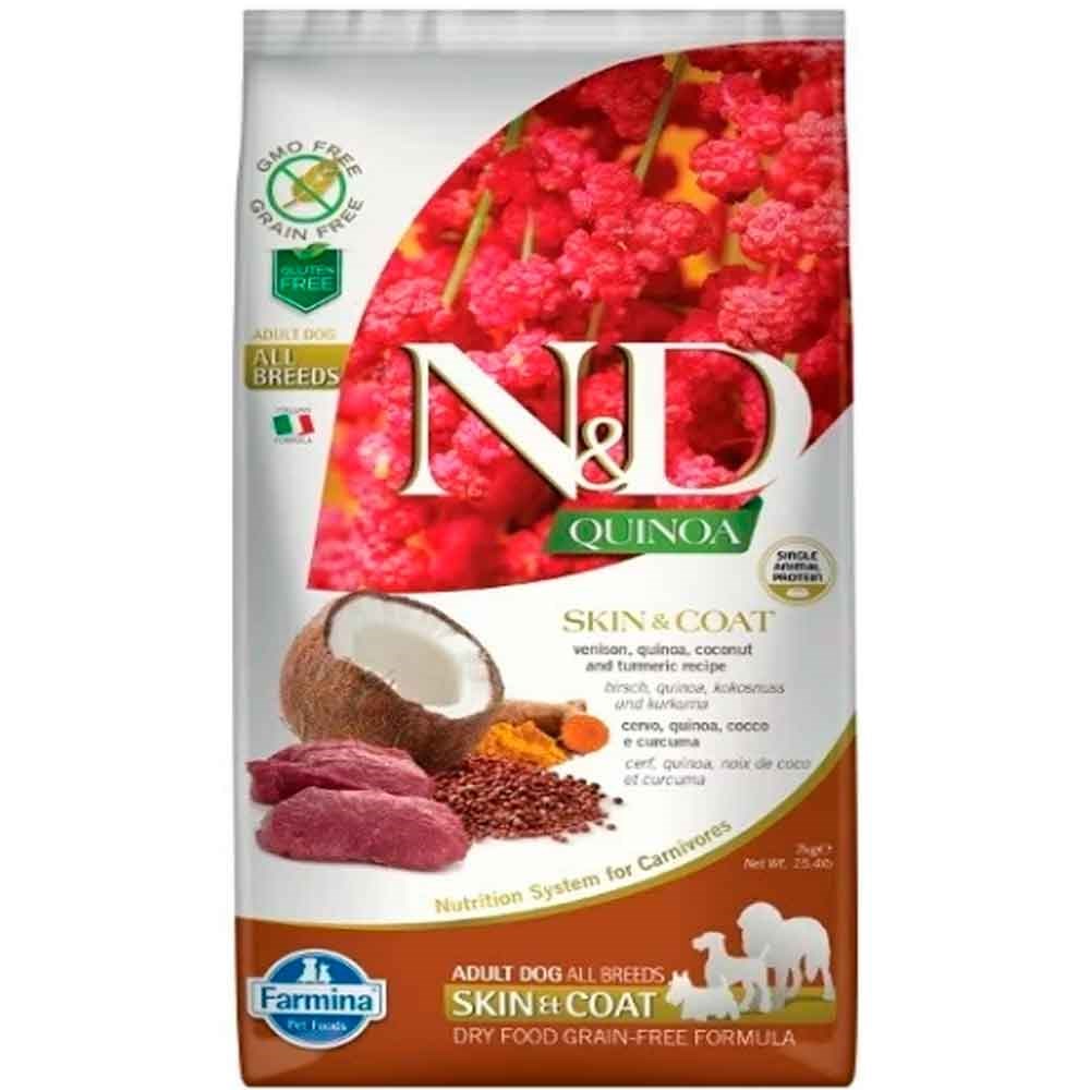 N&D Quinoa Skin&Coat Geyik Etli Yetişkin Köpek Maması 7 Kg 8010276035677 Amazon Pet Center