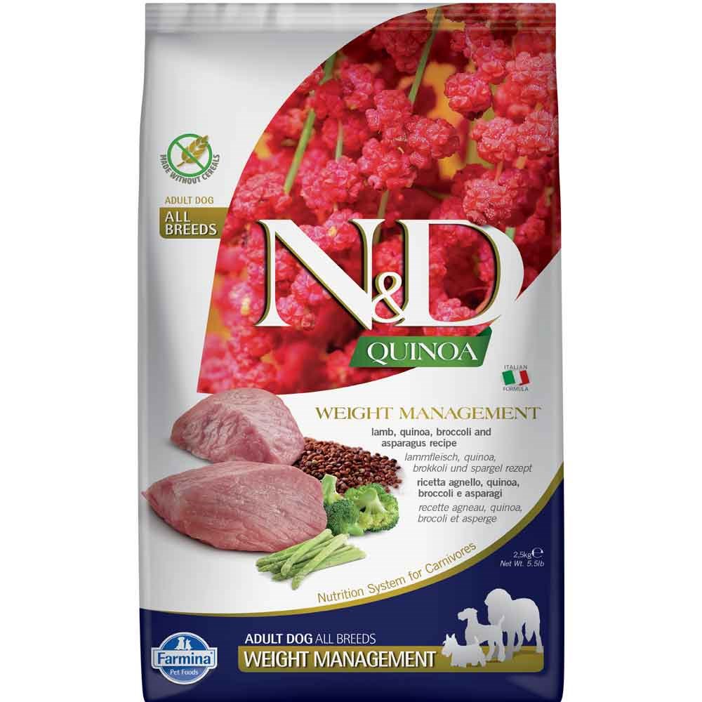 N&D Quinoa Weight Management Kuzu Yetişkin Köpek Maması 2.5 Kg 8010276035585 Amazon Pet Center