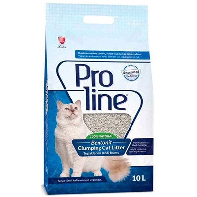 Pro Line Clumping Cat Litter Topaklanan Kedi Kumu Parfümsüz 10L 8698995010139 Pro Line Doğal Kedi Kumları Amazon Pet Center