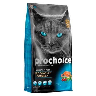 Prochoice Pro 34 Somonlu ve Prinçli Kedi Maması 2 Kg 8681465601050 Pro Choice Yetişkin Kedi Mamaları Amazon Pet Center
