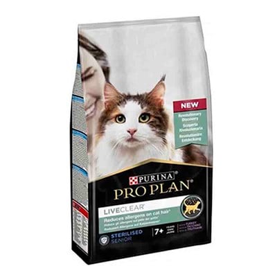 Proplan LiveClear +7 Hindili Alerjen Azaltan Kısırlaştırılmış Yaşlı Kedi Maması 1,4kg 7613287232731 Amazon Pet Center