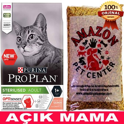 Proplan Sterilised Somonlu Kedi Maması Açık 1 Kg 32102512 Pro Plan Açık Kedi Maması Amazon Pet Center