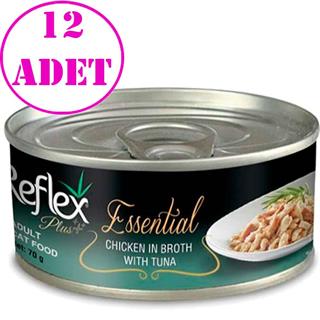 Reflex Plus Essential Tavuklu ve Ton Balıklı Yetişkin Kedi Konservesi 70 Gr 12 AD 32118667 Amazon Pet Center