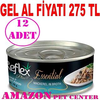 Reflex Plus Essential Uskumrulu Yetişkin Kedi Konservesi 70 Gr 12 AD 32118636 Amazon Pet Center