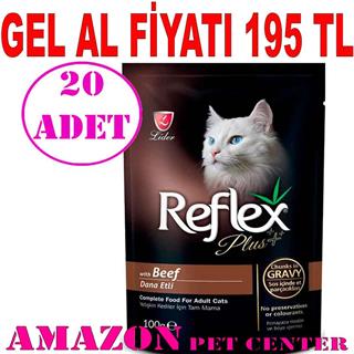 Reflex Plus Kedi Konservesi Biftekli 100 Gr 20 AD 32108880 Amazon Pet Center
