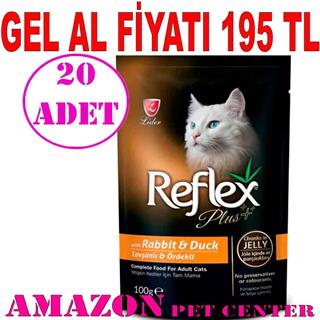 Reflex Plus Tavşan ve Ördekli Kedi Konservesi 100 Gr 20 AD 32108941 Amazon Pet Center