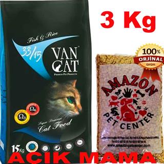 Vancat Balıklı Kedi Maması Açık 3 Kg 32136722 Amazon Pet Center