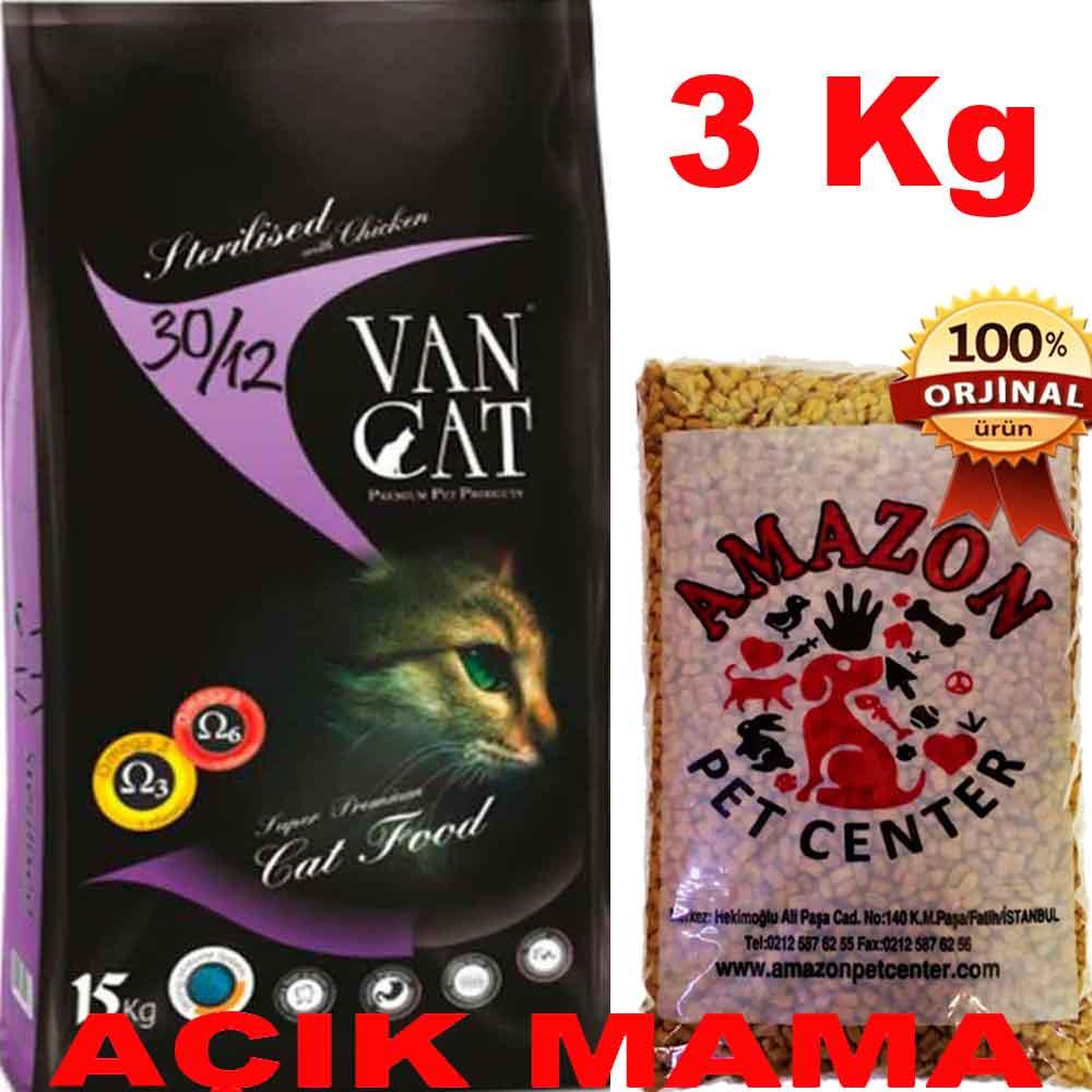 Vancat Tavuklu Kısır Kedi Maması Açık 3 Kg 32136685 Amazon Pet Center