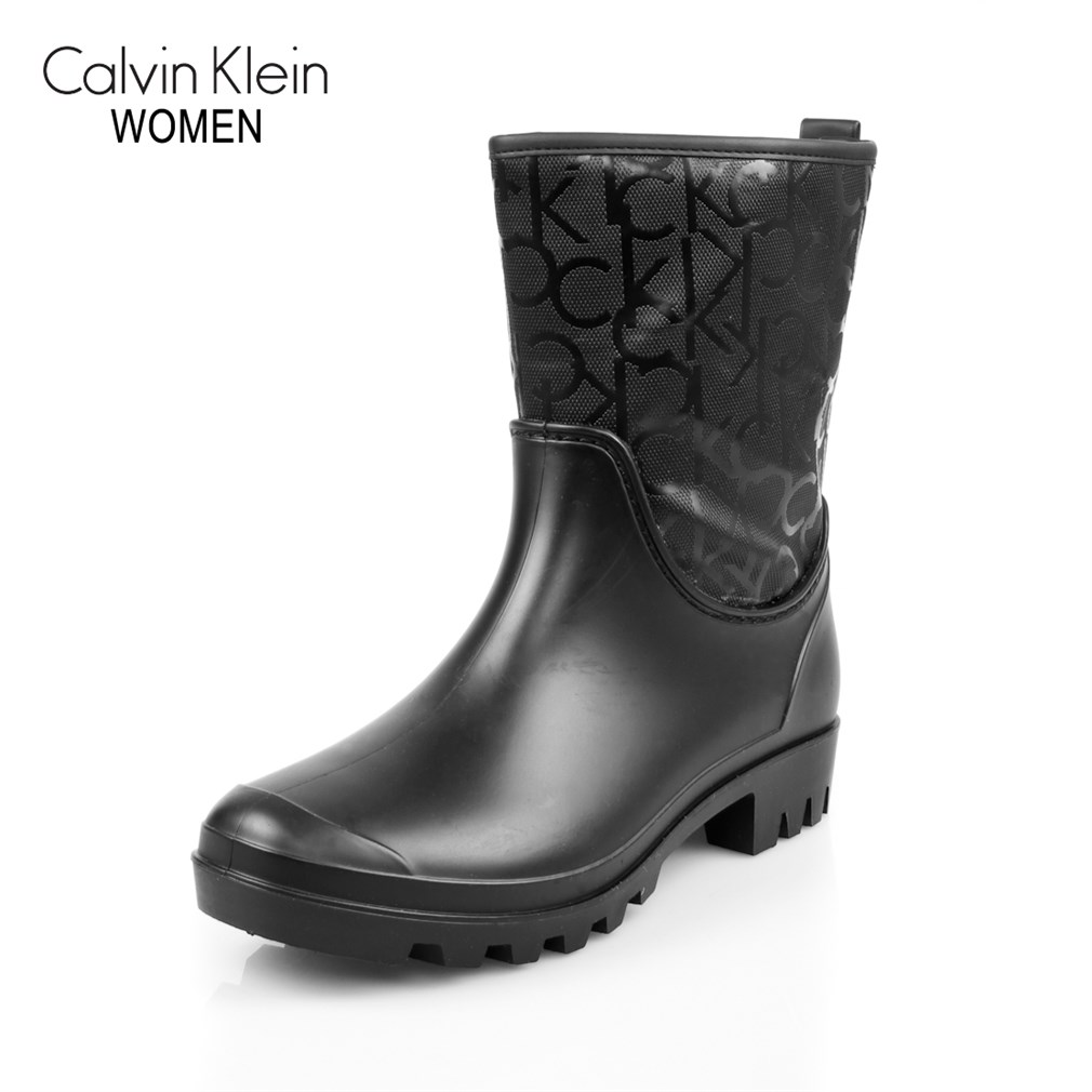 Calvin Klein Kadın Yağmur Botu WaterProof Polüretan-Kauçuk RE9371-BLK CKJ  FPRENTICE RUBBER-RUB CK LOGORAINBOOT BLACK | Marka Park